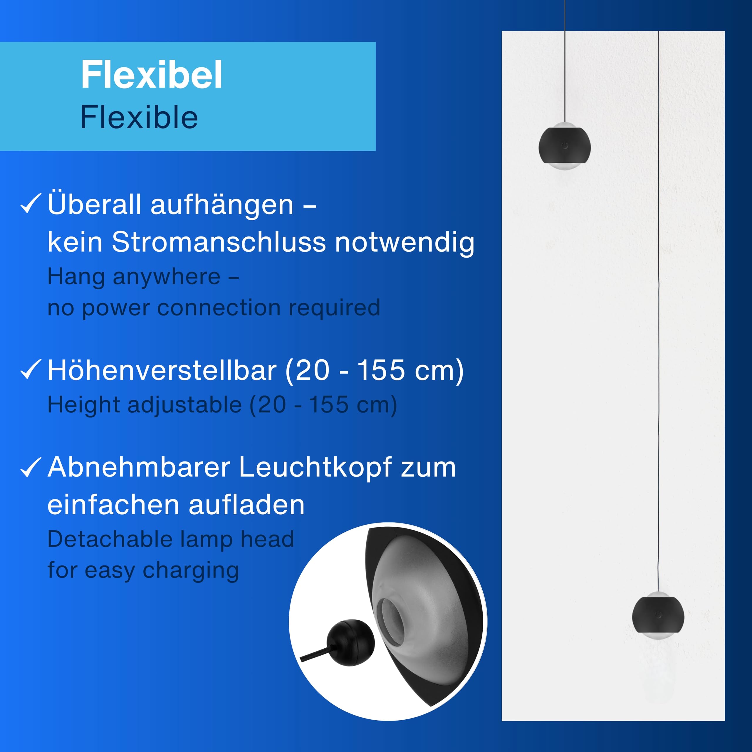 Hanglamp Riva 145 cm Platinum - Van den Heuvel Verlichting