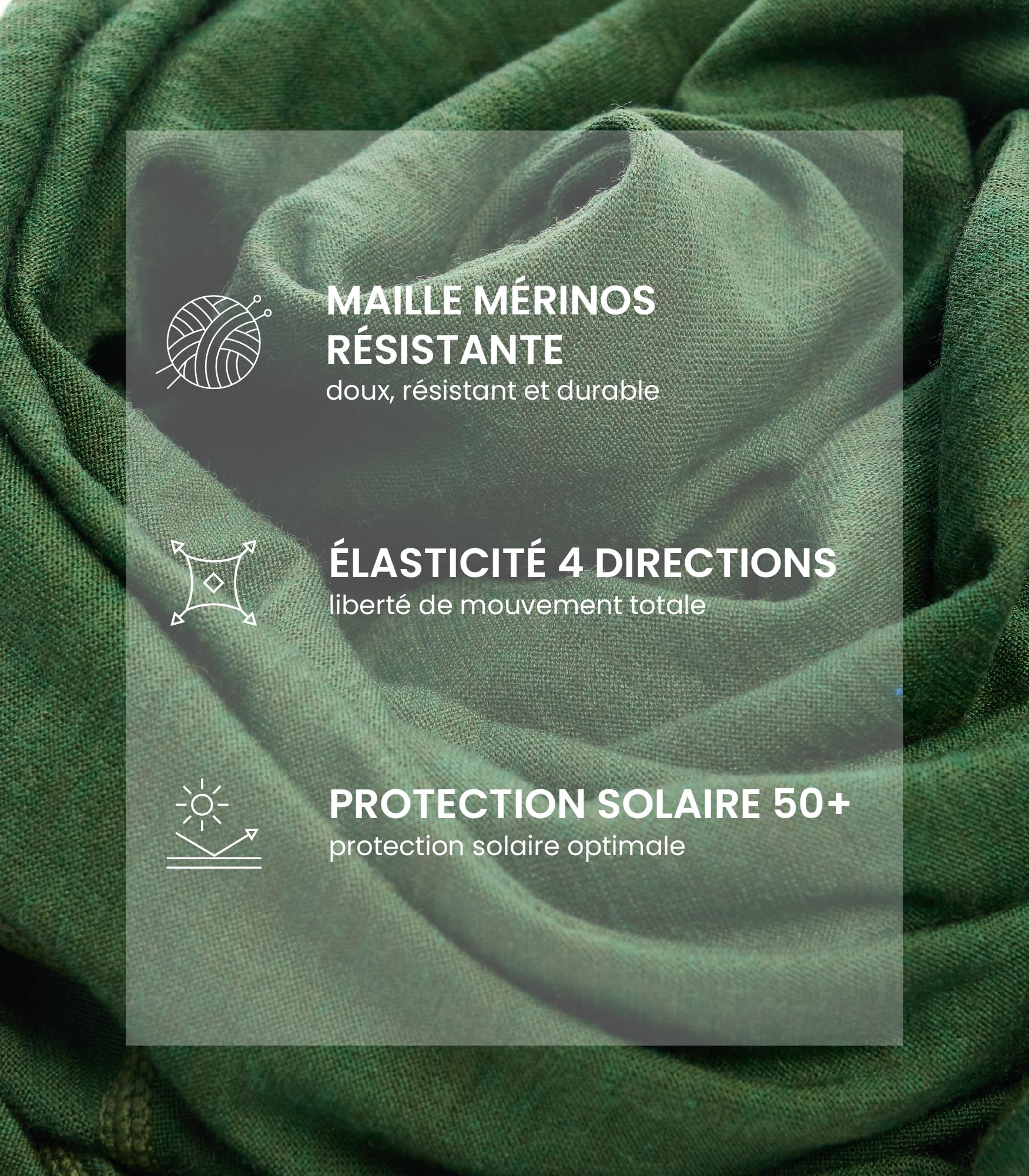 Merino.tech sous Vetement Thermique Homme Laine Merinos - 100% Pull Merinos pour la Randonnée et la Chasse