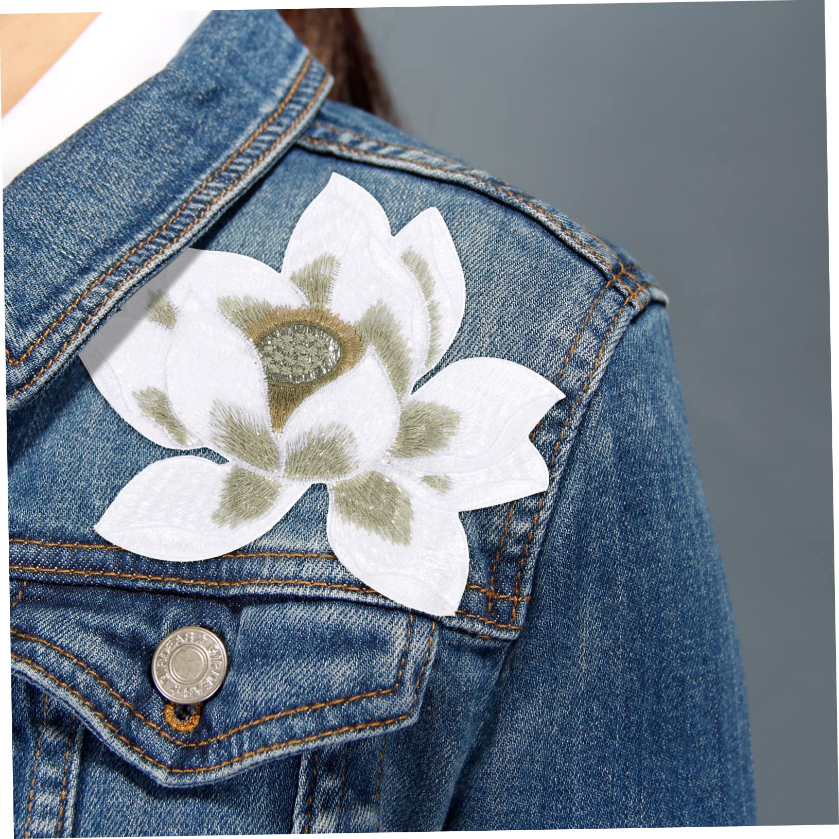 10pezzi Toppe Termoadesive Ricamate Forma Di Fiore Applique Per Abbigliamento Jeans e Borse Decorazioni Eleganti Stile Boho Per Riparazioni e Personalizzazioni