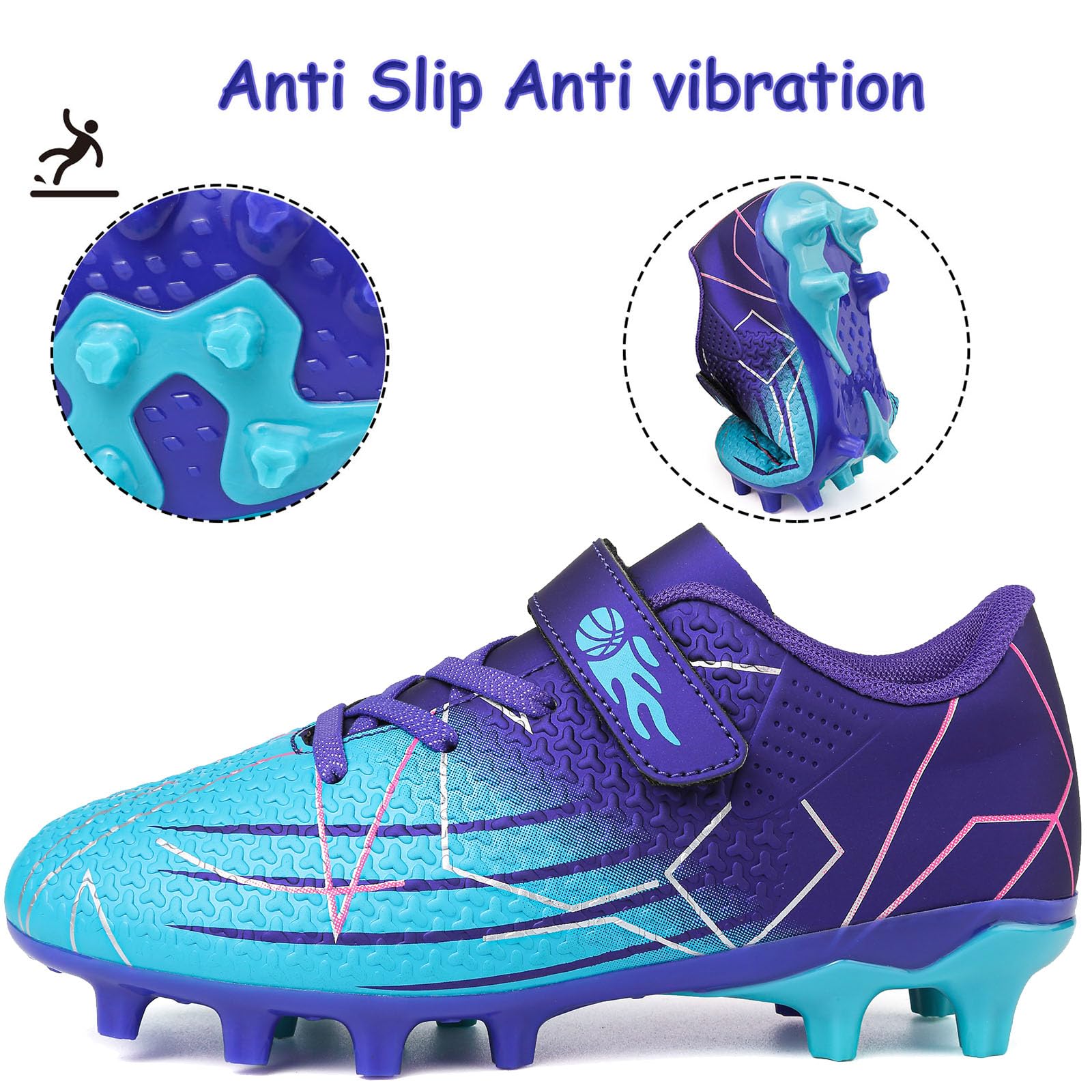 Scarpe da Calcio per Bambino e Ragazzi Sportivo attività all'aperto Professionale competizioni Scarpe da Allenamento Teenager Scarpe da Calcetto Sportivo Spike