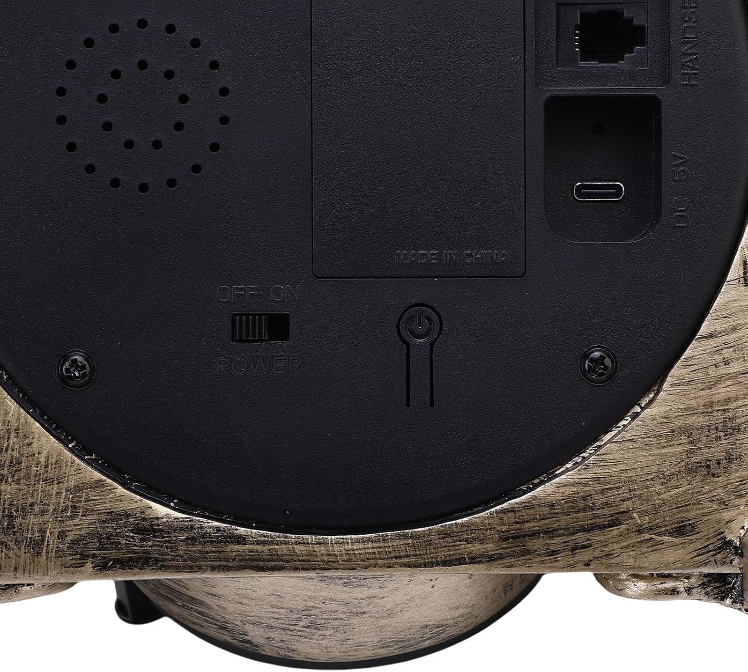 Yinhing Wedding Guest Book Phone Retro Audio Telephone Vintage Voice Message Recorder for Parties with 32GB Memory Card USB Charging (Antique Brass Color)