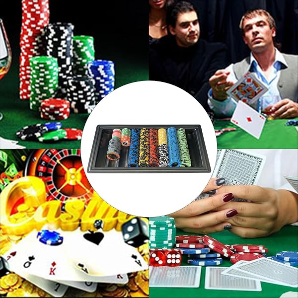 Poker Chip Case - Stabiler Schutz Dealer Tisch Chip Rack Halter Dealer Table Chips Tray Holder für Pokerchips - 4