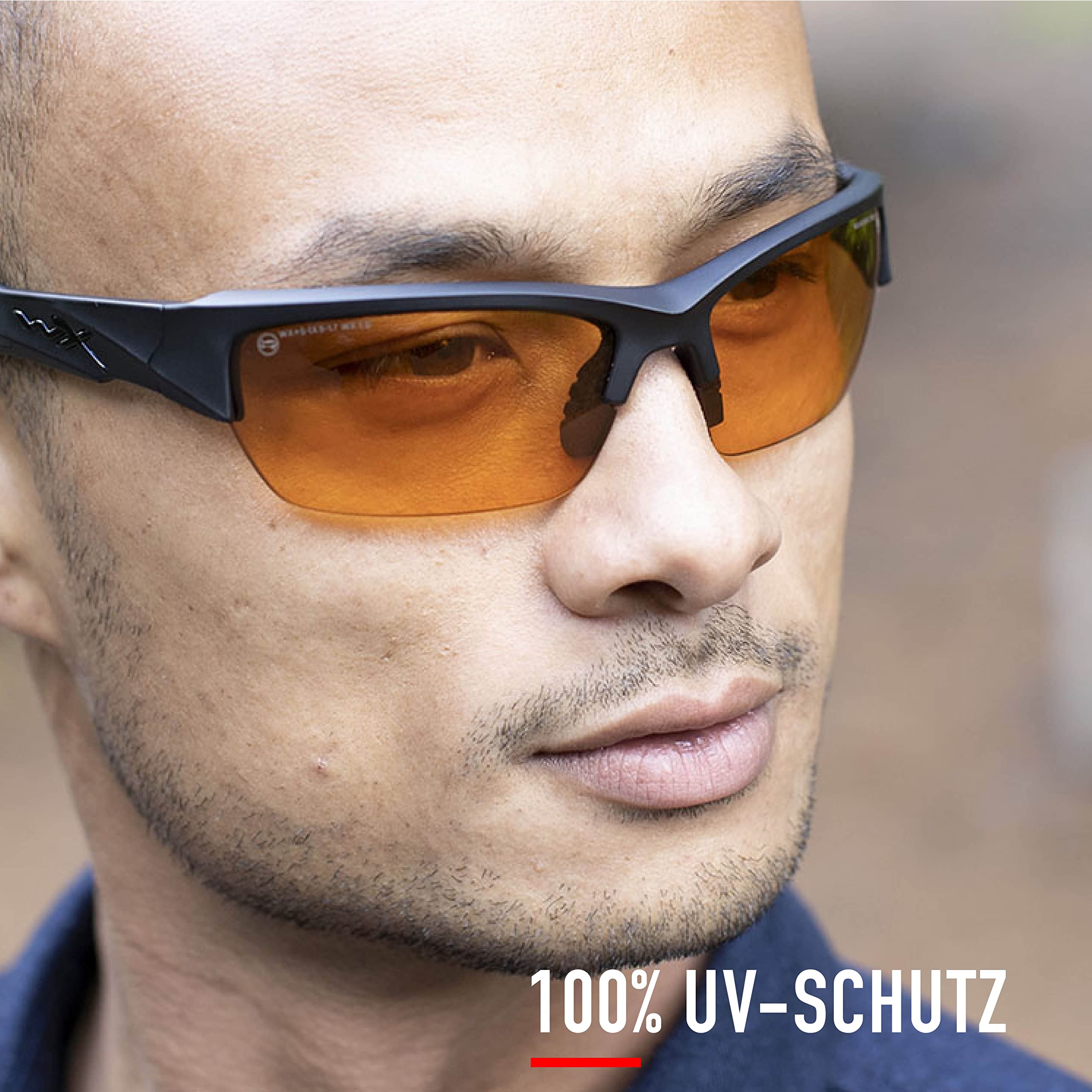 Wiley X │ WX Valor Sportsbrille Herren Schutzbrille Sonnenbrille │ Taktische Militärische Airsoft Brille │ Laufbrille Radfahren Fahrt Wandern Fischen Outdoor MTB Brille