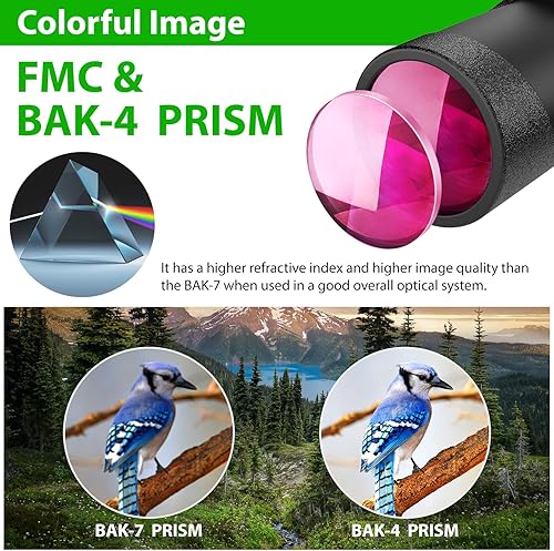 Miniatura 4 de Telescopio monocular HD de 12 x 50 para teléfonos inteligentes monoculares para adultos, telescopio de mano compacto de alta potencia con trípode,