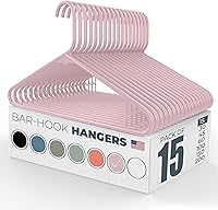 Vista 46 de Perchas de plástico fuertes hechas en Estados Unidos a granel, 20, 30, 50, 100 unidades, disponibles, para ropa de lavandería, perchas de plástico