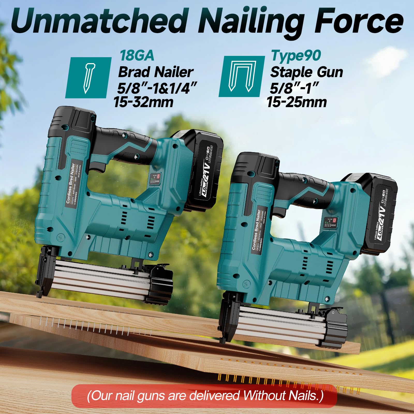 Yofuly Akku Tacker Nagelpistole Kompatibel mit Makita 18V, 2 in 1 Elektrotacker Nagler mit 4000mAh Batterie, 18 Gauge Tacker für 18GA Nägel und Klammern