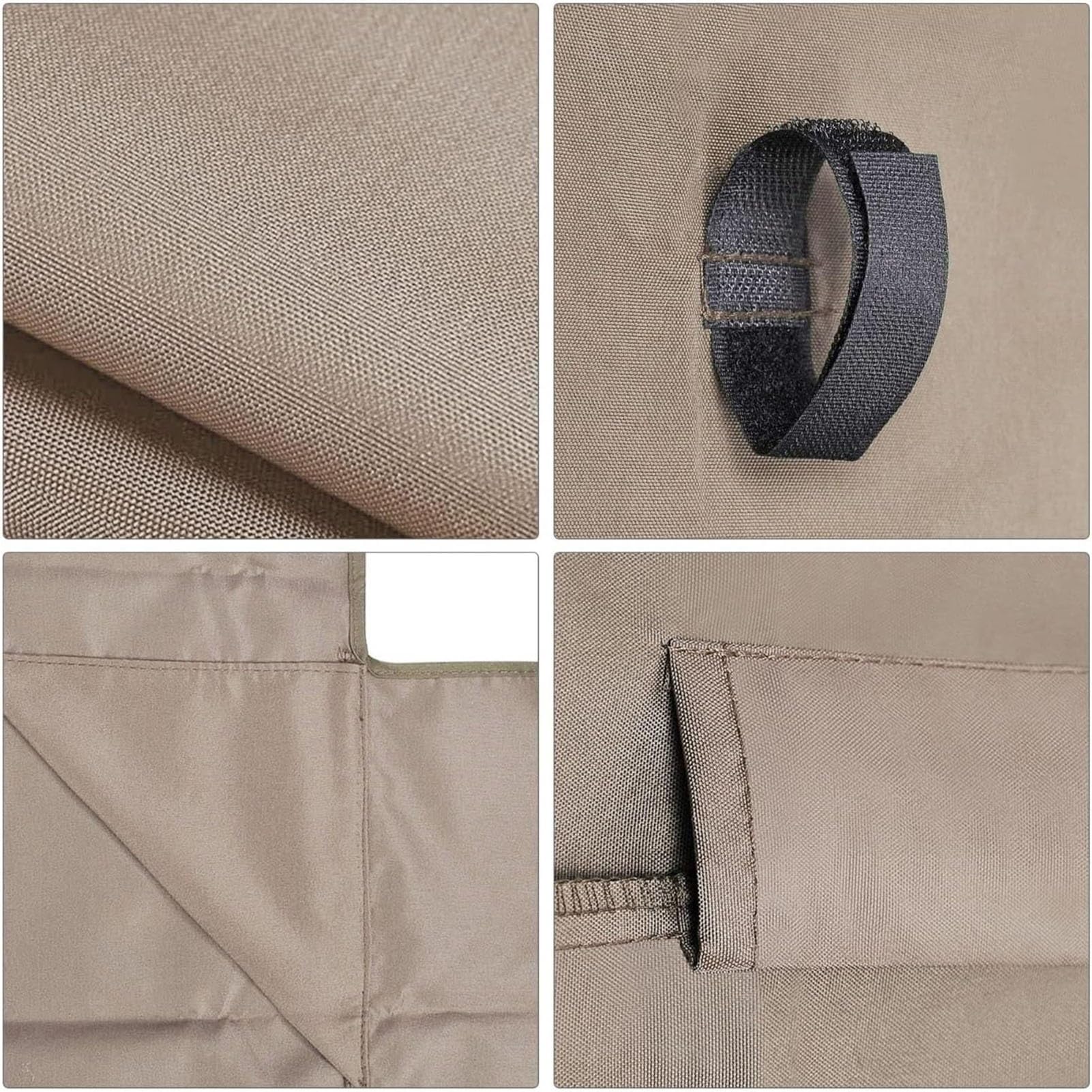 Toit de Rechange pour Balançoire Extérieur, 2 3 Places Couverture Supérieure pour Balancelle de Jardin en Polyester Imperméable 210D pour Patio(Khaki,169x120x14cm/66x47x5inch)