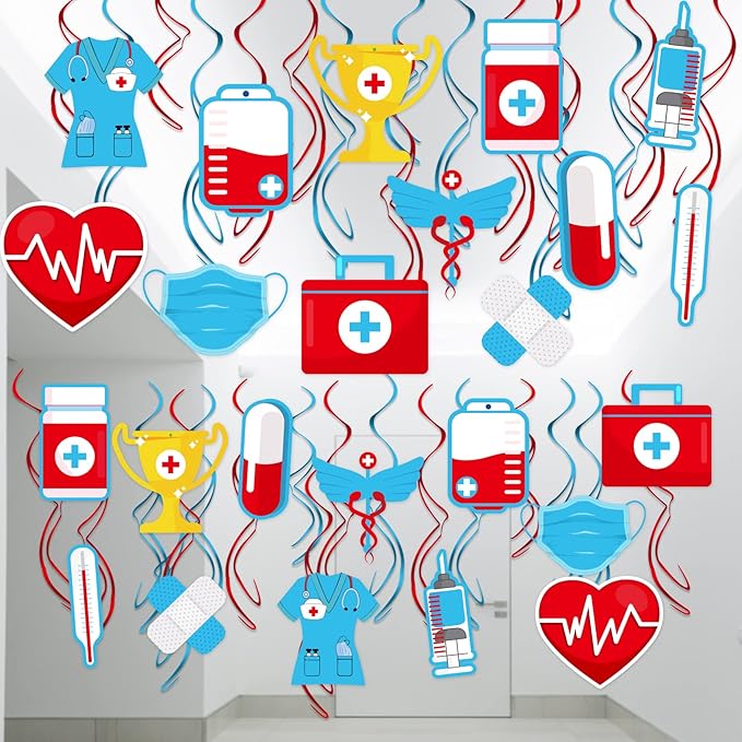 Nurses Week Decorations 48 Pcs Nurses Week Hanging Swirls