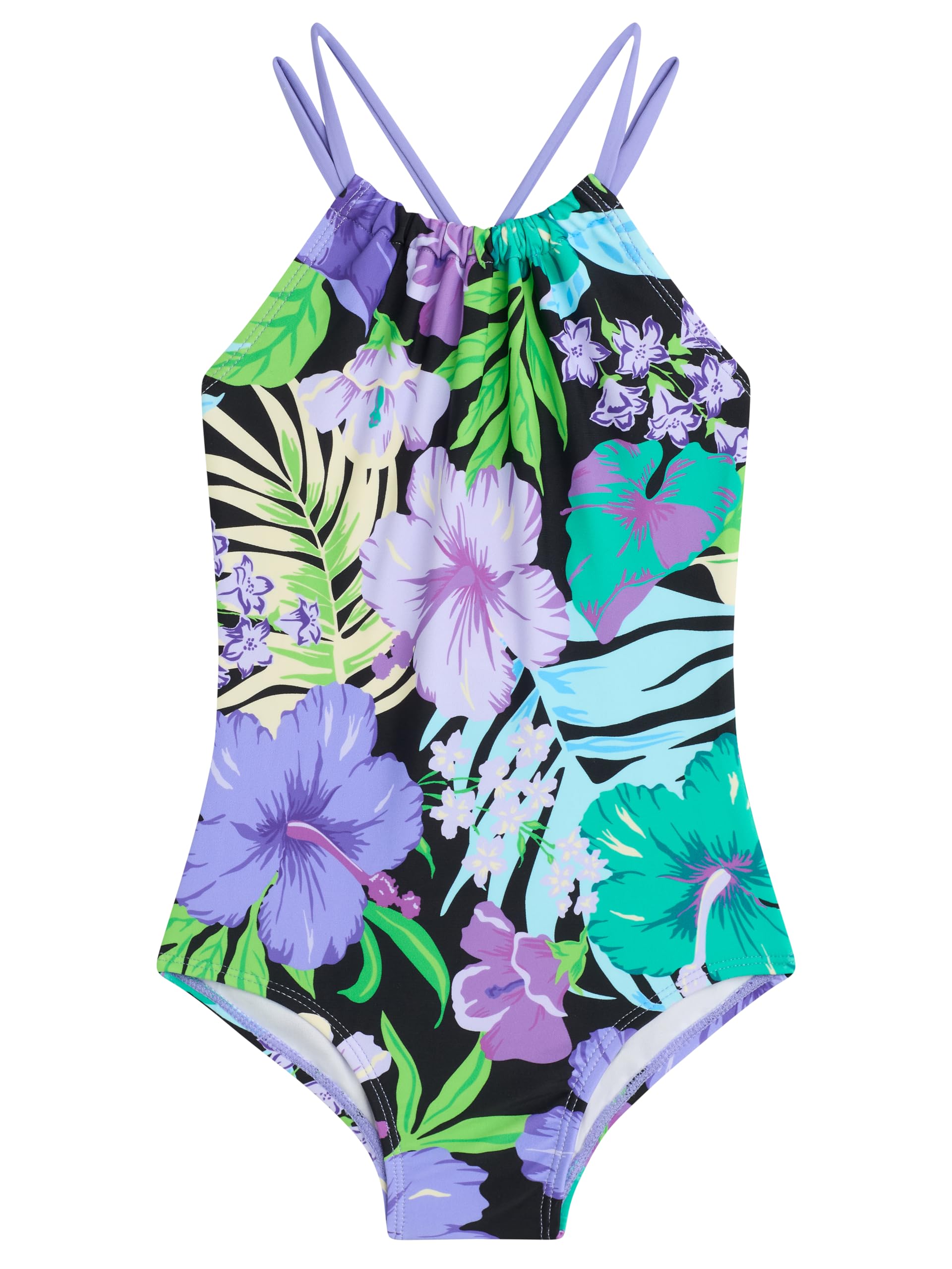 Kanu Surf Girls Jasmine Beach Sport Halter One Piece Swimsuit