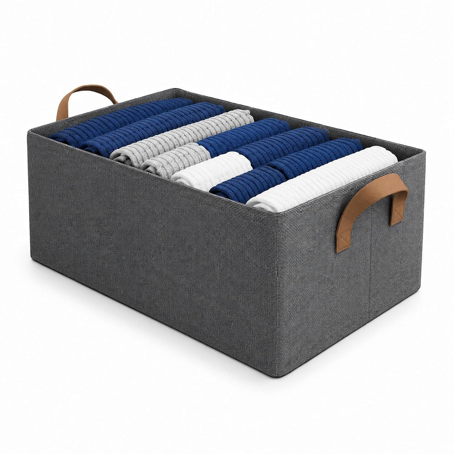 Storage Box 26L Fabric Storage Organizer Bin for Clothes, Toys & Linen oldable Fabric Storage Box with Handles | Clothes, Blanket & Toy Organizer Bin-image-41