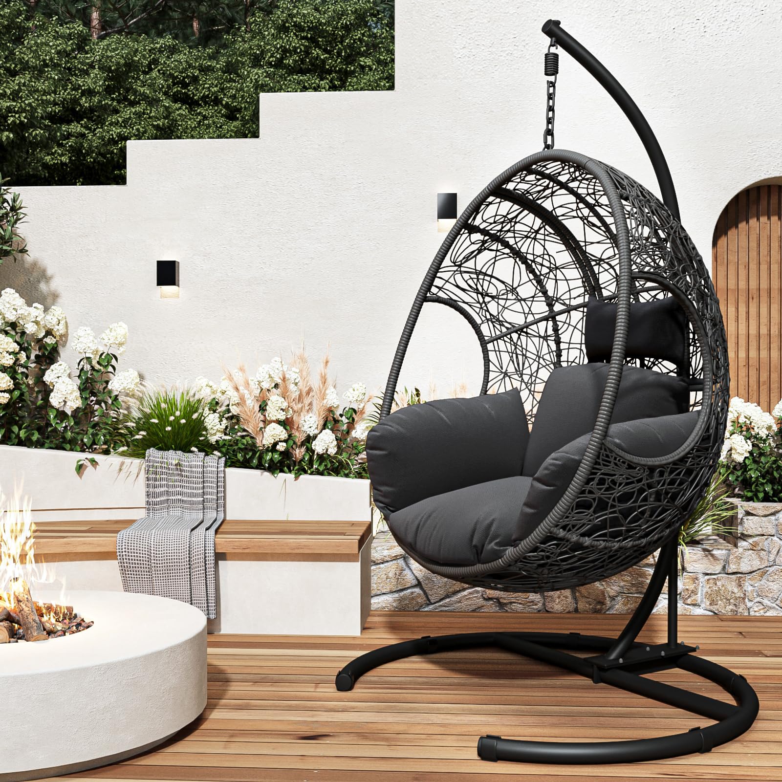 Egg Chair Hamaca Huevo Con Soporte Silla Hamaca Colgante Columpio