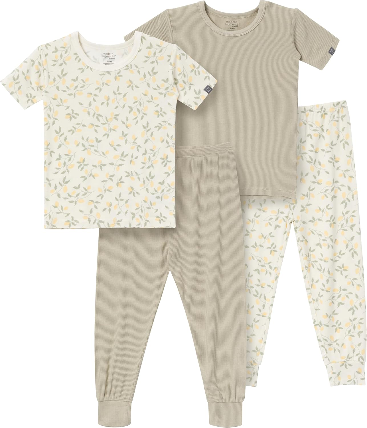 Modern Moments by Gerber Unisex Baby 4-Piece Tight Fitting Pajama Sets Modern Moments by Gerber Unisex Baby 4-Piece Tight Fitting Pajama Sets