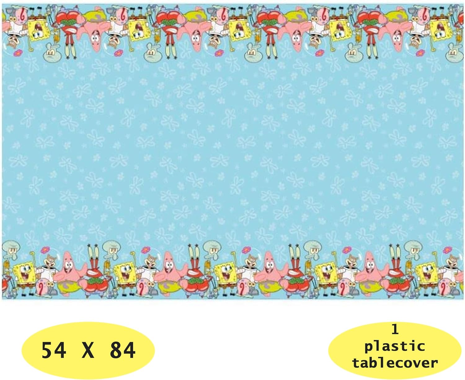Bundle of 5 Items SpongeBob Party Supplies Pack Serves 16 Plates Napkins Cups and Table Cover Includes Birthday Candles - Image 5
