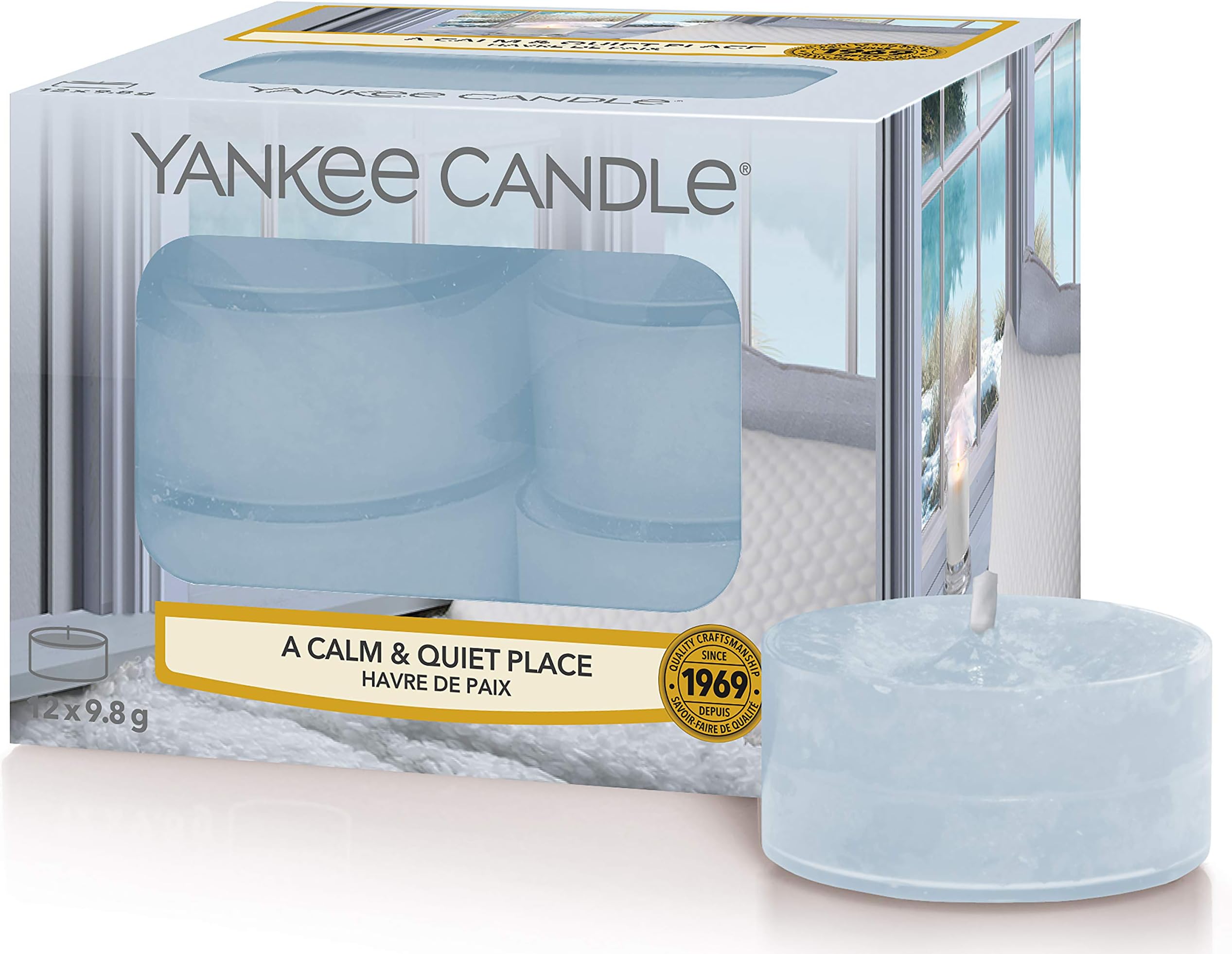 Yankee Candle Tea Light Scented Candles | A Calm and Quiet Place | 12 Count