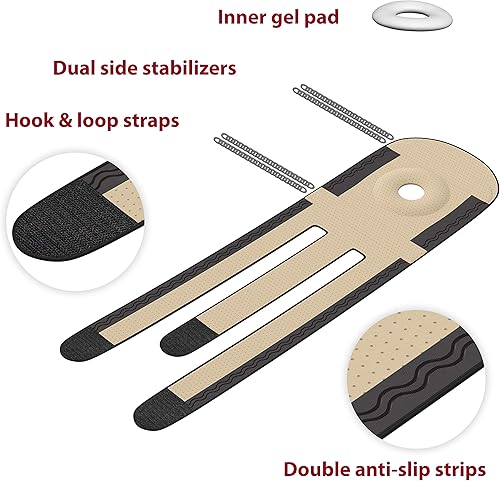 Vista 38 de KARM Rodillera de talla grande para mujeres y hombres, talla grande, soporte de rodilla ajustable para desgarro de menisco, dolor de artritis, Negro