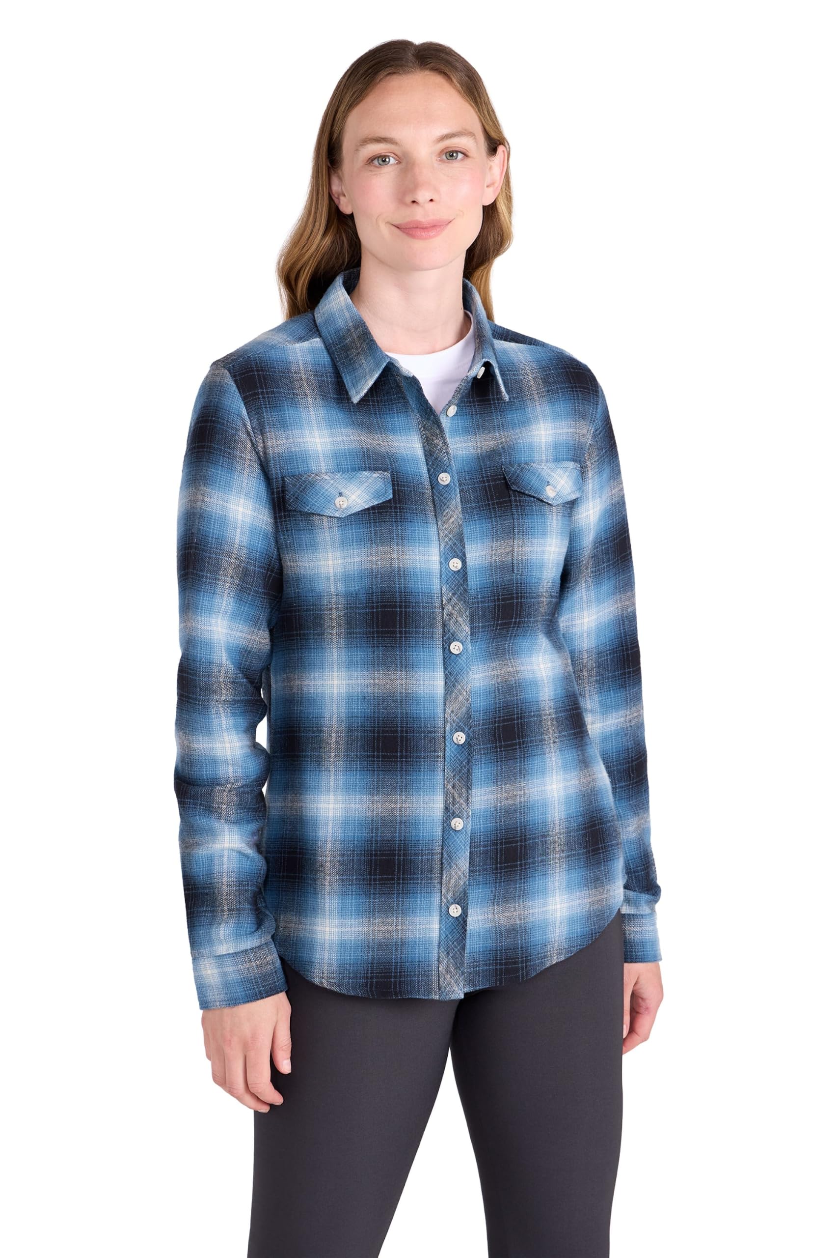 Mountain Warehouse Willow Brushed Flannel Womens Shirt Dark Blue 20