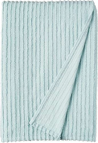 Miniatura 4 de Beatrice Home Fashions Colcha de chenilla Channel, King, color azul