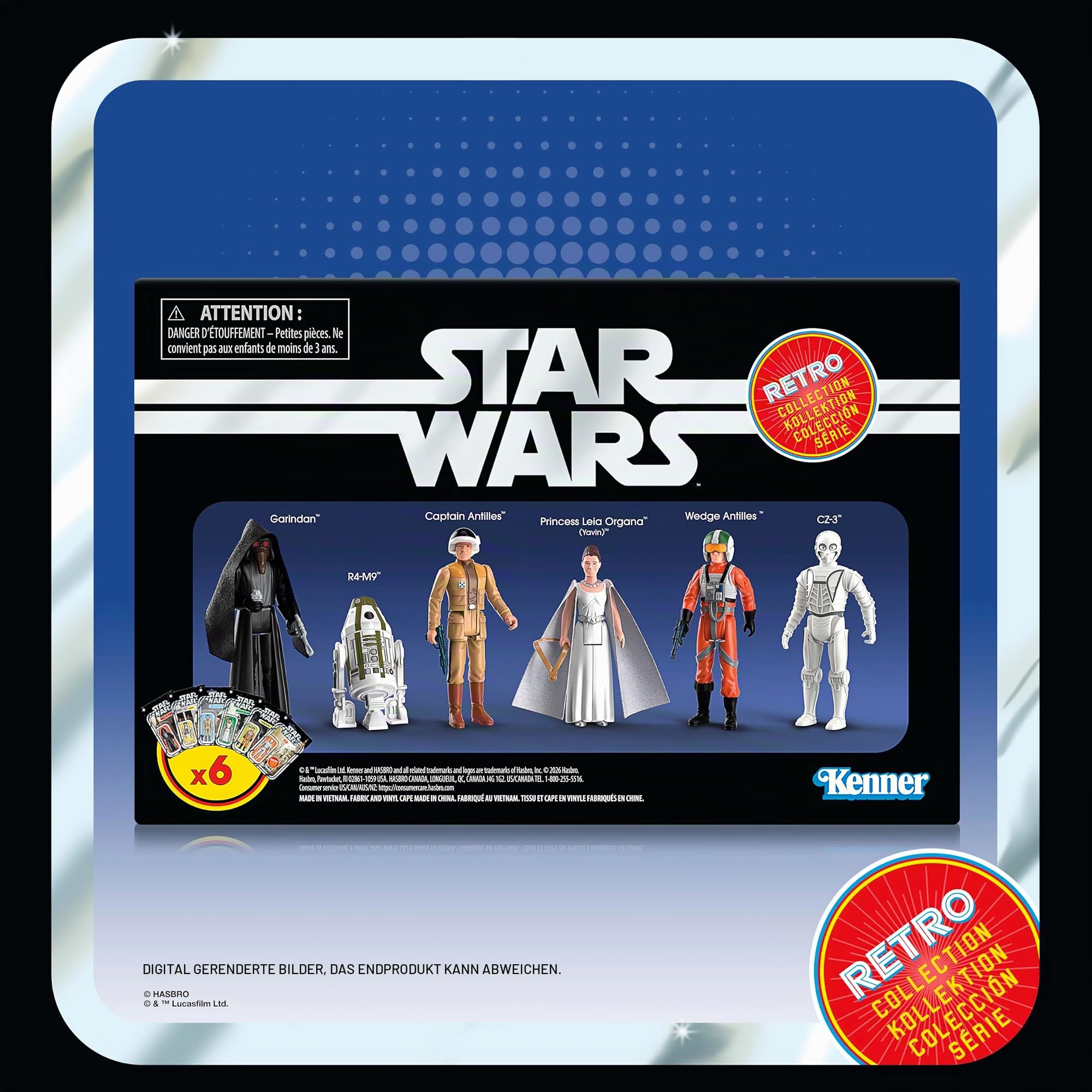 Star Wars Retro-Kollektion Neue Hoffnung Episode IV Action-Figuren 6er-Pack zum Sammeln (9,5 cm)