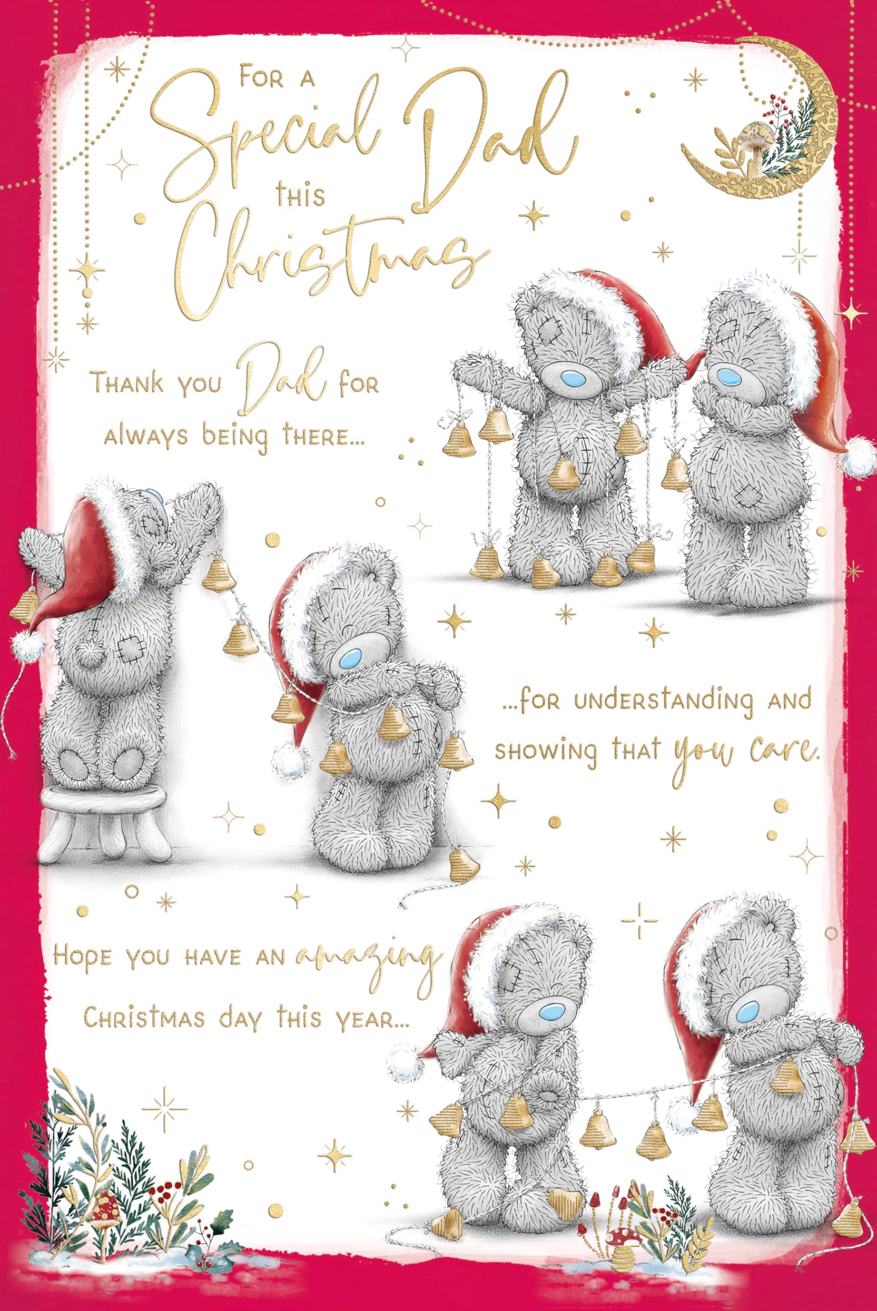 Me To You Tatty Teddy Special Dad Storyboard Christmas Card 6x9ins - Official Collection