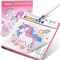 JoyCat Magical Pony Paint with Water Coloring Book for Toddlers Ages 3-8, Mess-Free Watercolor Art Kit with 20 Pages & Non-Toxic Paints