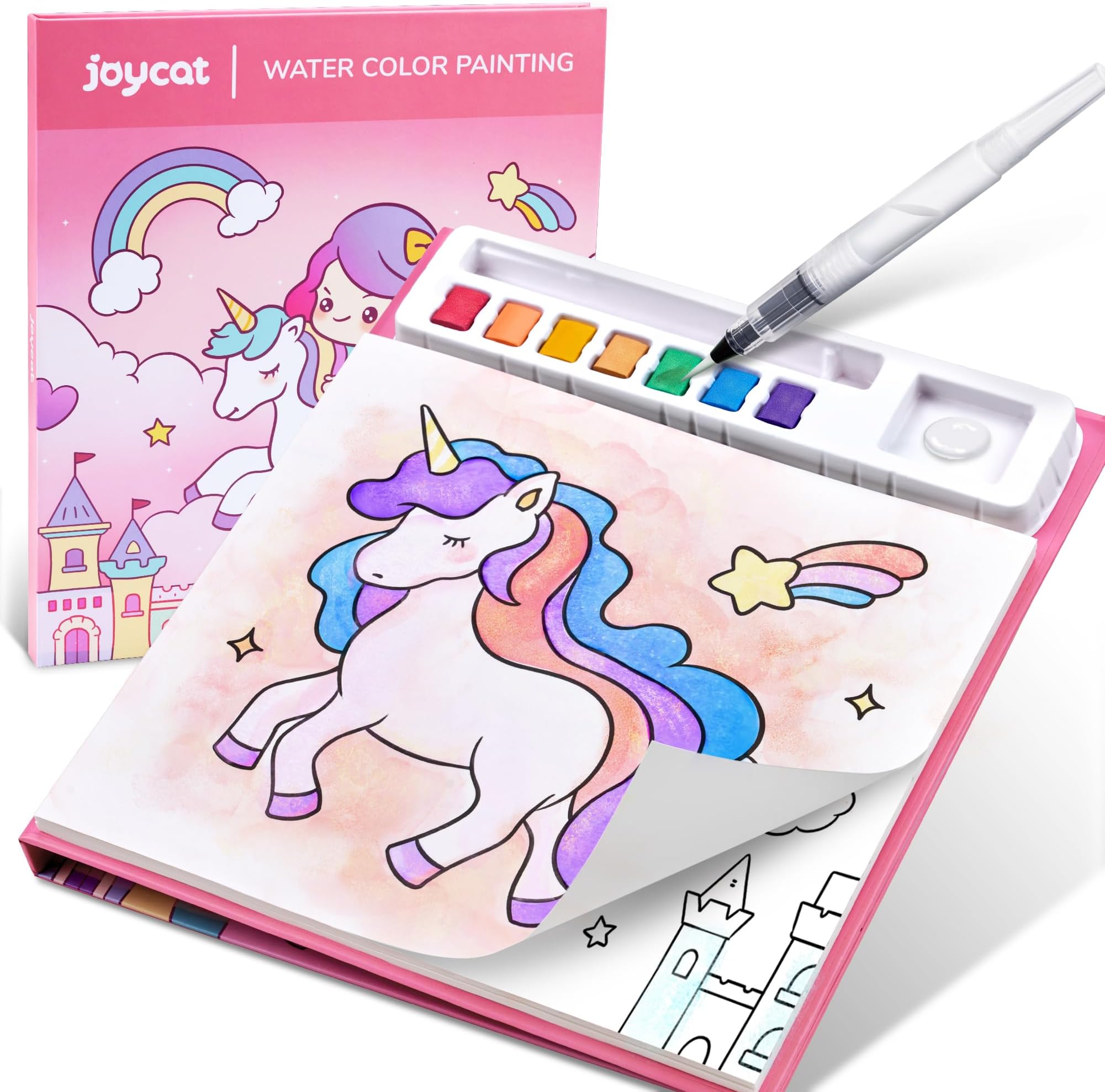 JoyCat Paint with Water Coloring Books for Toddlers, Watercolor Painting Sets for Kids Ages 3-5 4-8, Arts and Crafts Drawing Activities Toy Birthday Gift for Boys Girls