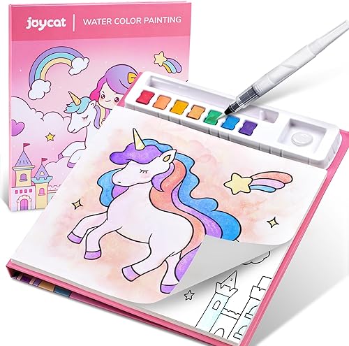 JoyCat Libros de pintura con agua para colorear para niños pequeños, juegos de pintura de acuarela para niños de 3 a 5 4 a 8 años, actividades de