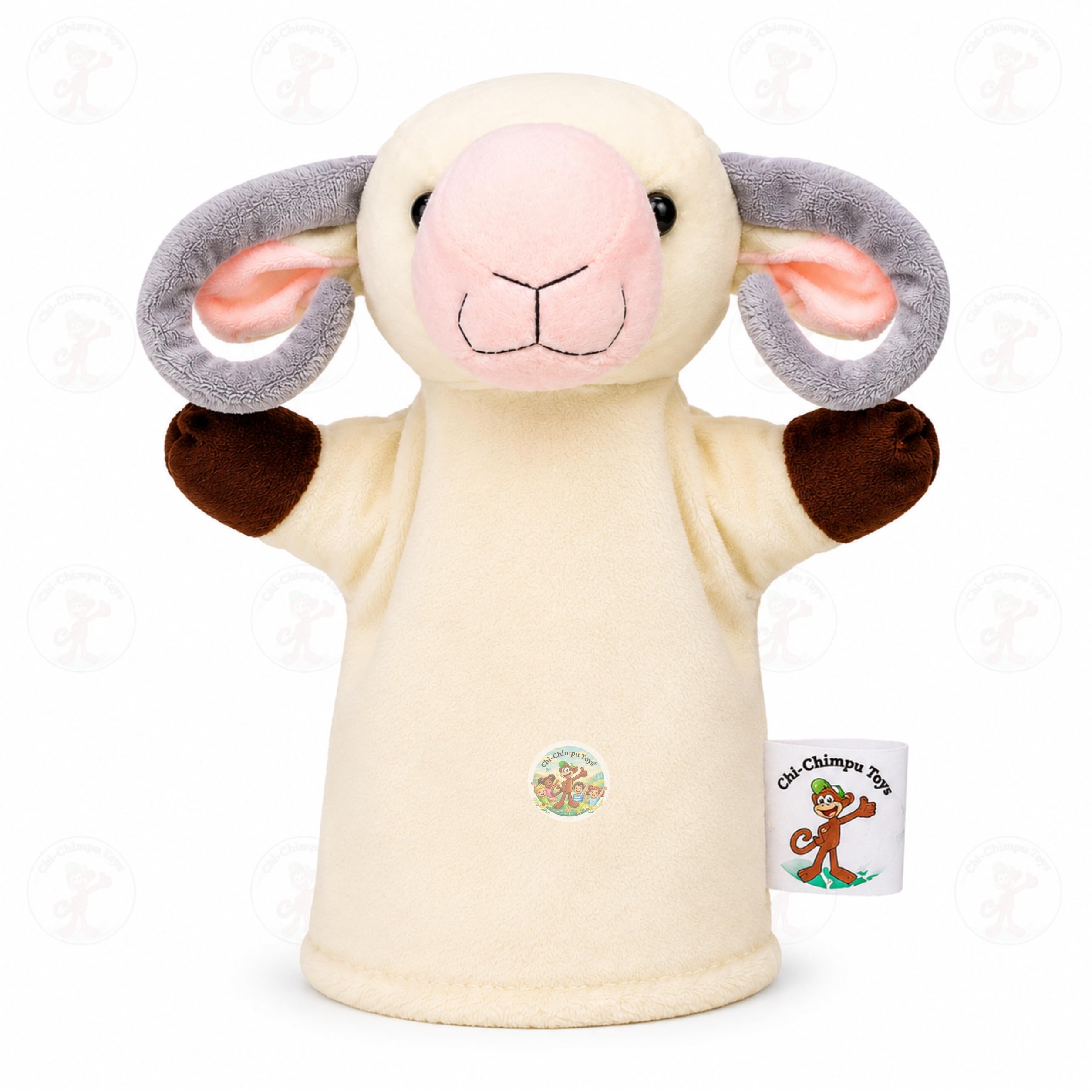 Sheep Hand Puppet for Kids | Soft Plush Animal Puppet | Storytelling, Role Play, Preschool Learning Toy | Interactive Educational Puppet for Boys & Girls-image-42