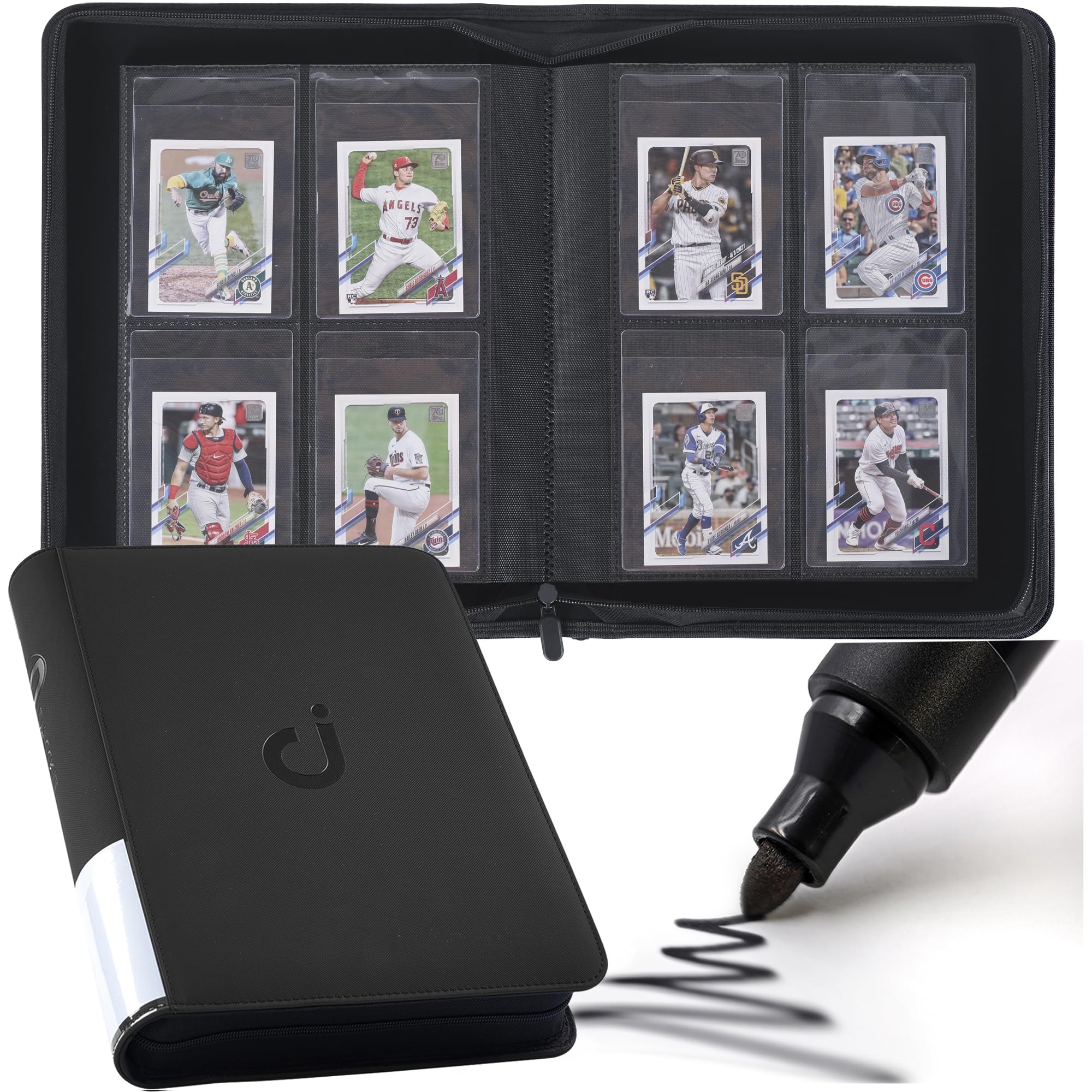 D DACCKIT Semi Rigid Card Binder, Fits 240 Cards Sleeves