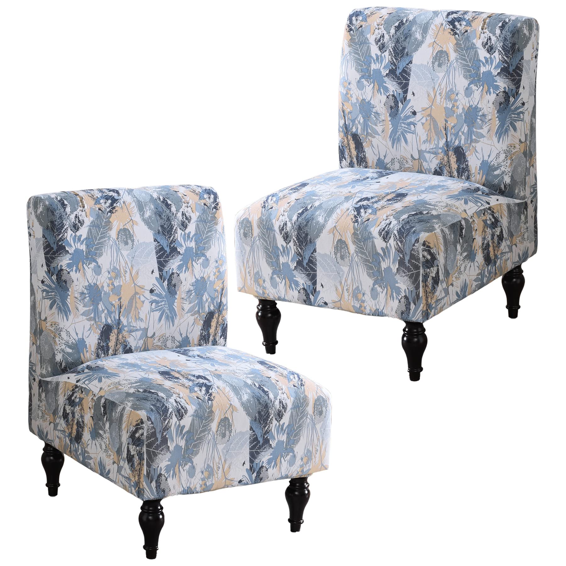 Jusmate Armless Accent Chair Cover Slipcover, Stretch Chair Slipper Super Fit Armless Chair Furniture Protector Cover Slipcover for Living Room Hotel