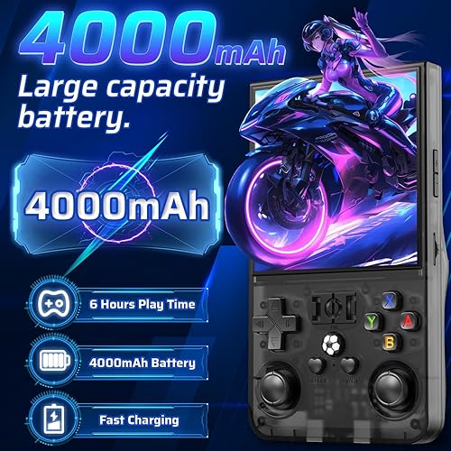 Miniatura 4 de R36MAX - Consola de juegos de mano retro, pantalla IPS HD de 4.0 pulgadas, consola de juegos retro portátil, CPU de 1.5 GHz, consola de videojuegos