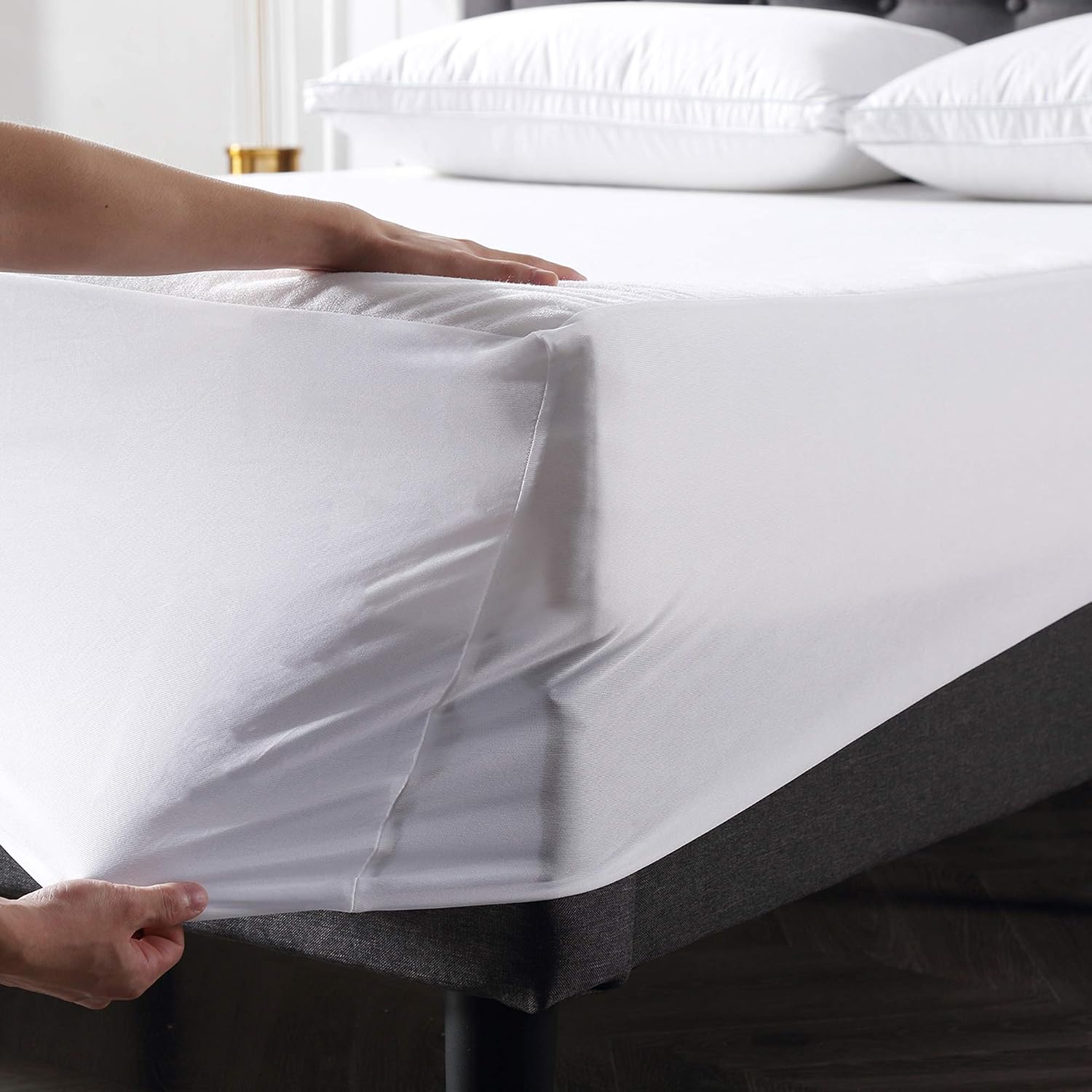 Vibe 12-Inch Gel Memory Foam Mattress & Vibe Premium Fitted Washable Terry Cloth Waterproof Mattress Pad - King