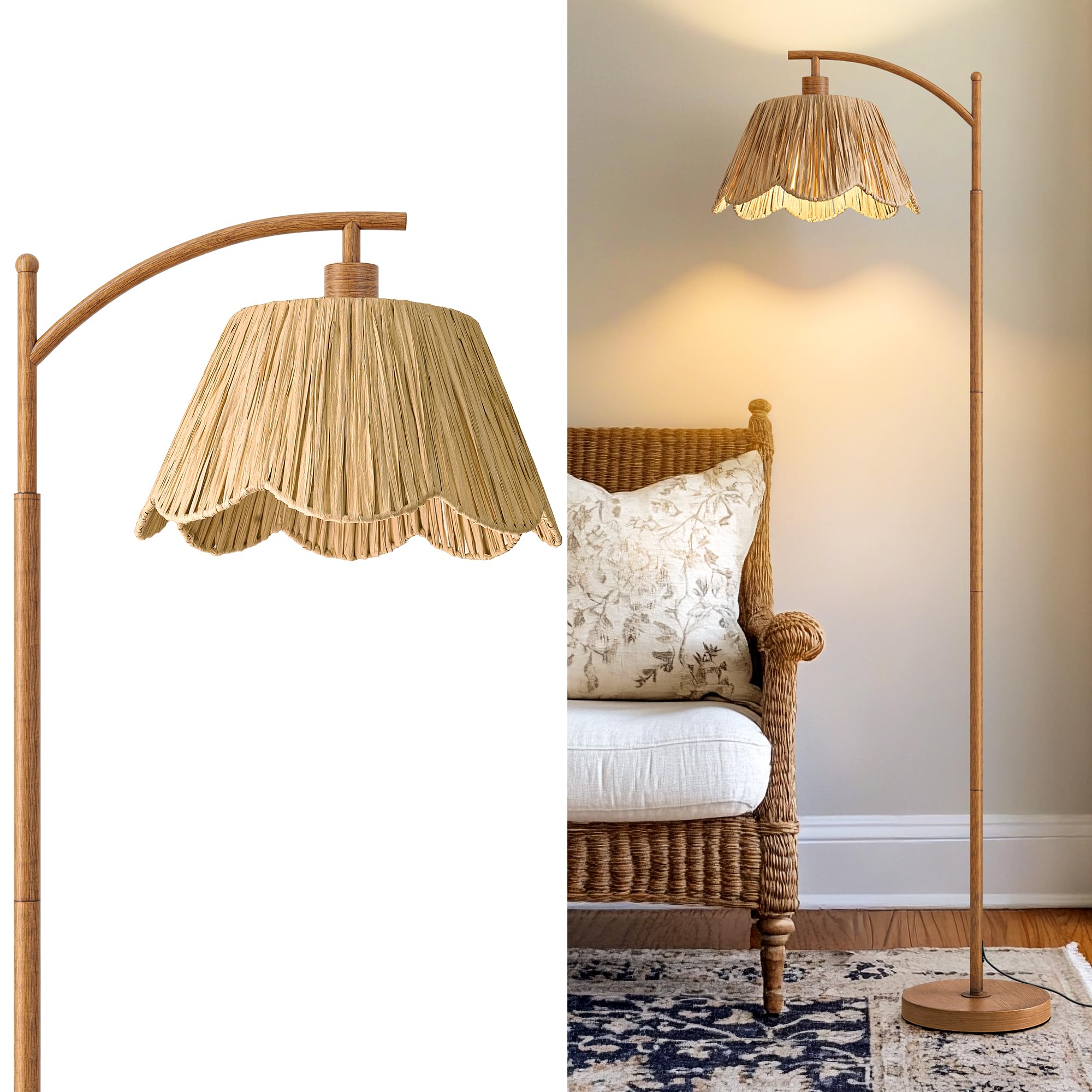 Oneach Rattan Floor Lamp