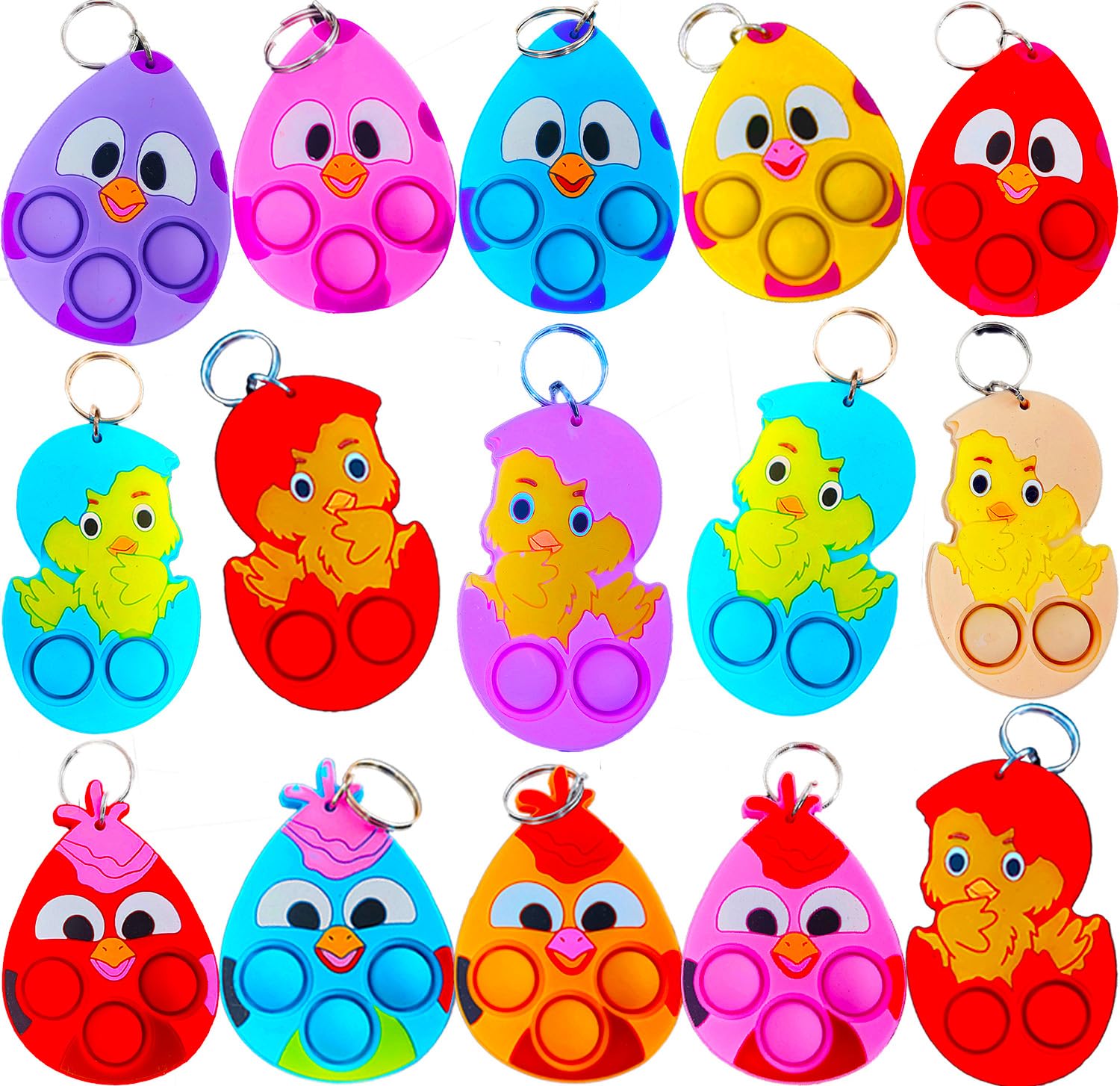 30 Pcs Bulk Born Egg Mini Pop for Adult and Kids,Small Easter Rabbit Party Favors and Classroom Student Gifts