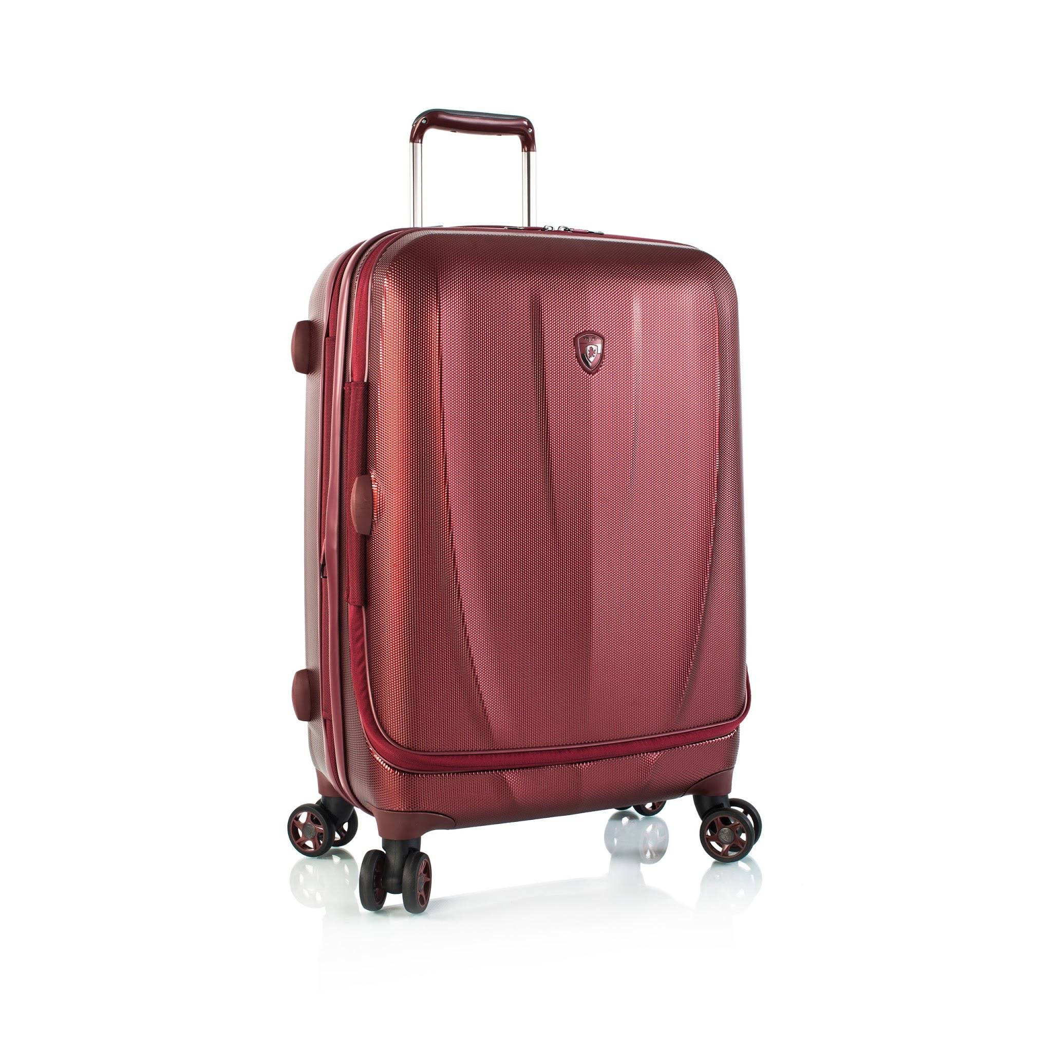 HEYS Vantage Burgundy Color Polycarbonate Material Hard 26" Medium Size Trolley