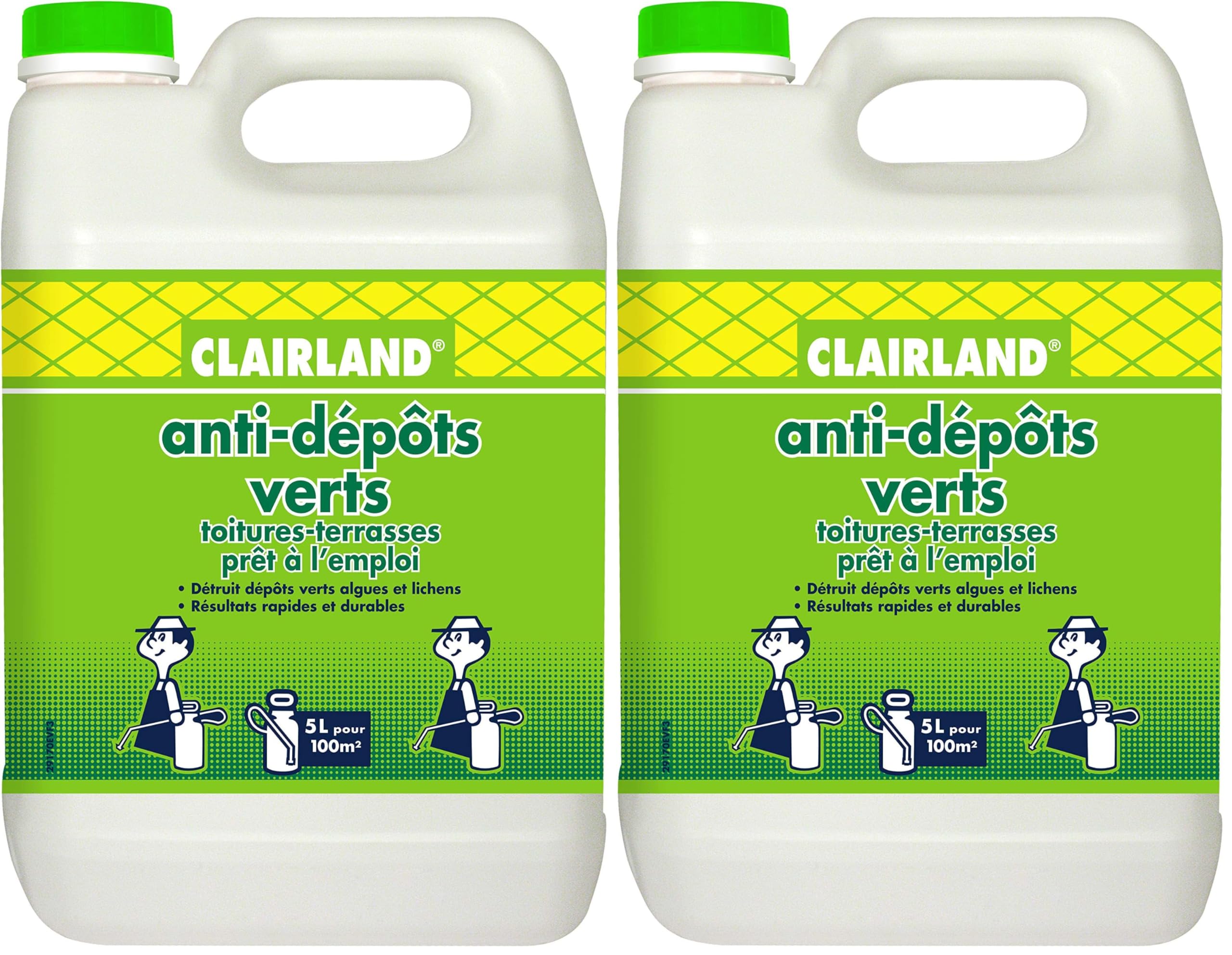 Anti-Dépôts Verts CLAIRLAND Action Ciblée Toitures et Murs Solution Prête à l'Emploi