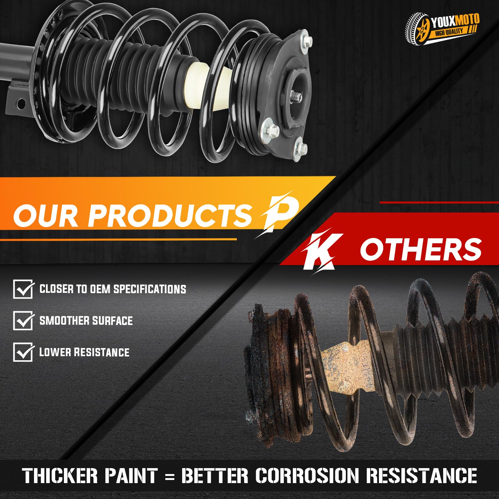 Amazon.com: Front & Rear Struts Complete Assembly Shock