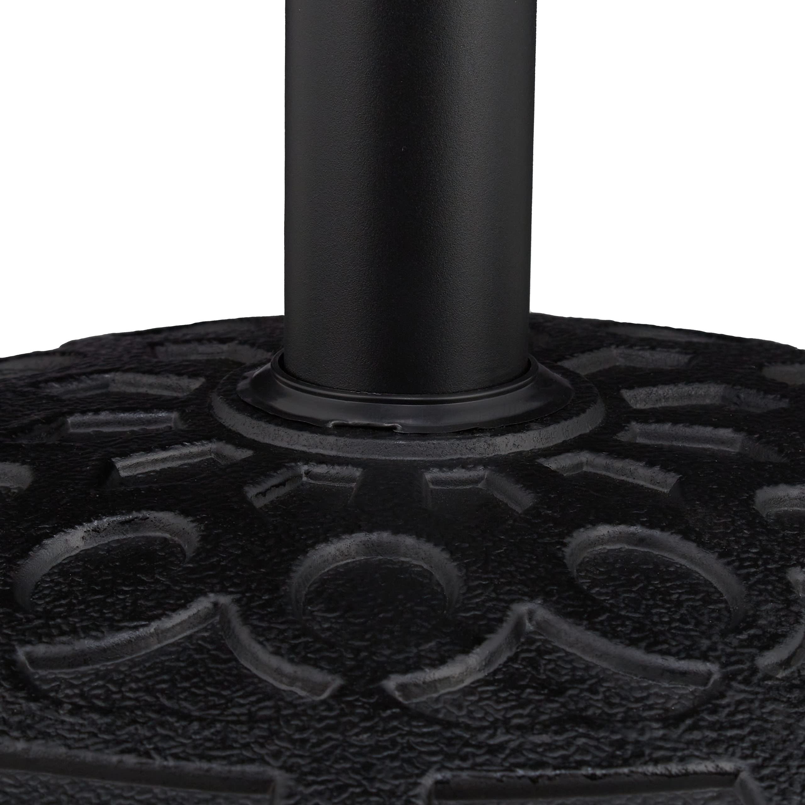 Relaxdays Base per Ombrellone, per Aste da 38-48 mm, Basamento per Parasole, per Giardino, Terrazza e Balcone, Nero