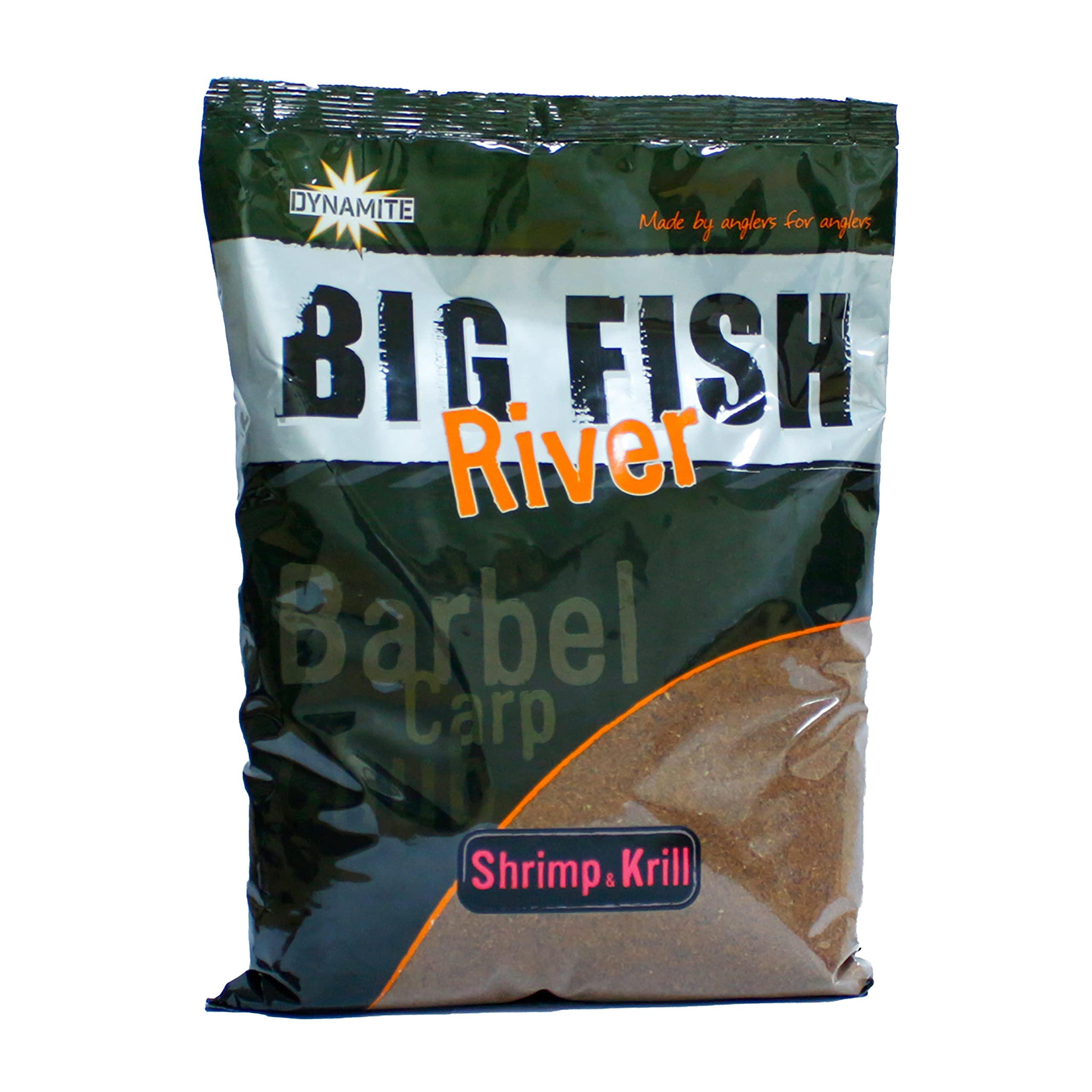 Dynamite Shrimp And Krill Big Fish River Groundbait 1.8Kg Brown