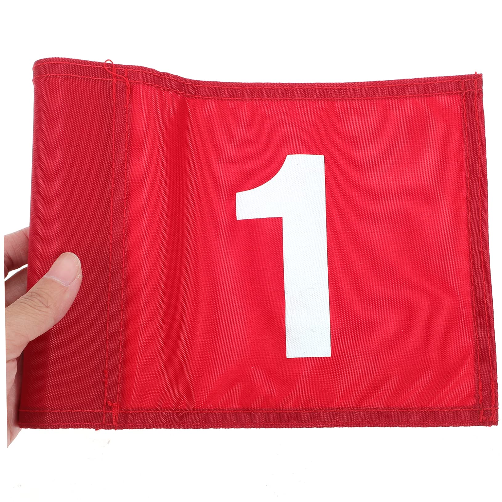 Drapeau De Golf Numéroté Rouge 1 D'entraînement En Tissu Solide Léger Portable Pour Practice Et Putting