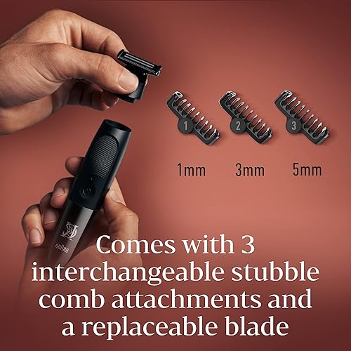 Miniatura 7 de King C Gillette Recortadora de barba para hombre incluye 1 recortadora maestra de estilo inalámbrico con 2 repuestos de cuchillas de afeitar de