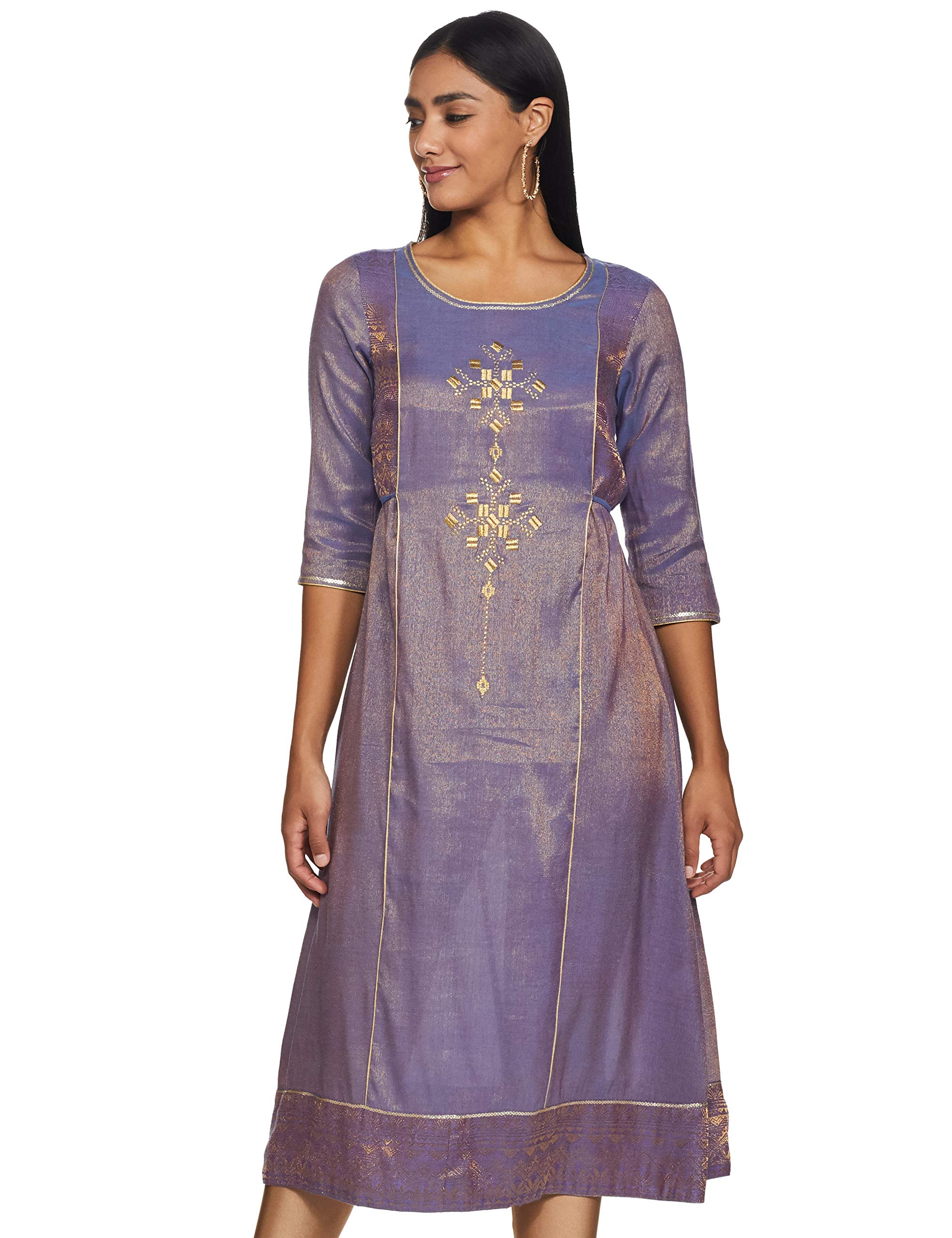 AureliaWomen's Rayon Regular Kurta