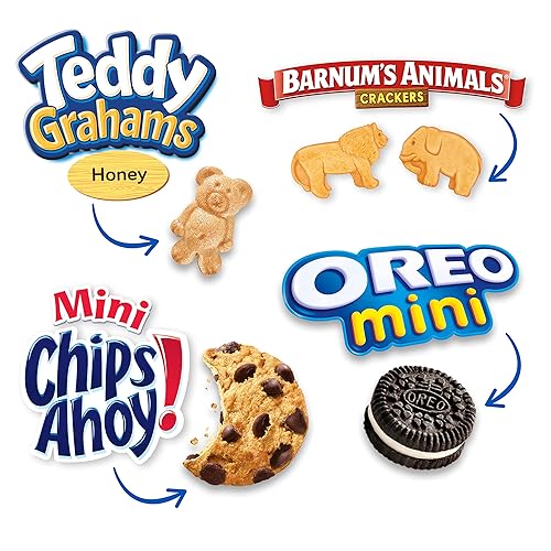Miniatura 4 de Nabisco Team Favorites - Paquete variado OREO Mini CHIPS AHOY Mini galletas de animales Teddy Grahams Honey  Barnum 30 paquetes