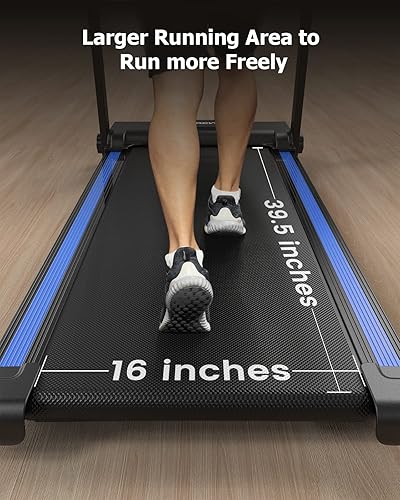 Miniatura 4 de UREVO URTM006 Mini caminadora plegable con 12 modos HIIT para oficina en casa, caminadoras, 48 x 26 x 5.5 pulgadas
