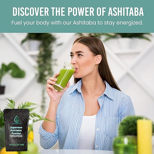 Miniatura 5 de Holistic Bin Polvo de Ashitaba Japonés – Hecho con hojas de Ashitaba – Calcona densa Phyto Hoja – Angelica Keiskei – 1.76 oz