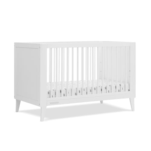 Image of Delta Children Ollie 4-in-1 Convertible Crib - Greenguard Gold Certified, Bianca White