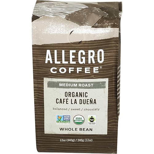 Allegro Coffee Organic Cafe La Duena Whole Bean Coffee, 12 oz