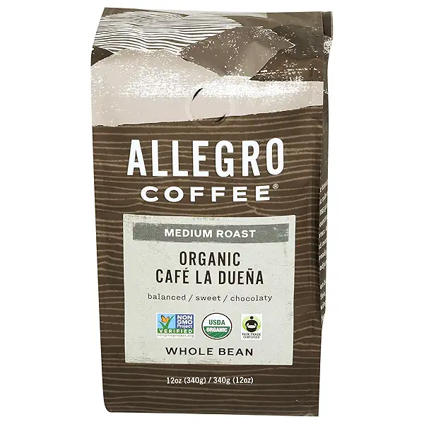 Allegro Coffee Organic Cafe La Duena Whole Bean Coffee, 12 oz 1