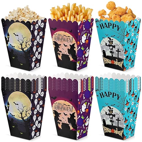 24pcs Halloween Popcorn Boxes treat Snack Boxes Popcorn Containers for