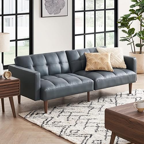 Miniatura 53 de mopio Aaron - Sofá cama pequeño de 76.8 pulgadas, sofá cama, sofá biplaza, sofá biplaza, sofá futón moderno de mediados de siglo, sofá cámara, sofás