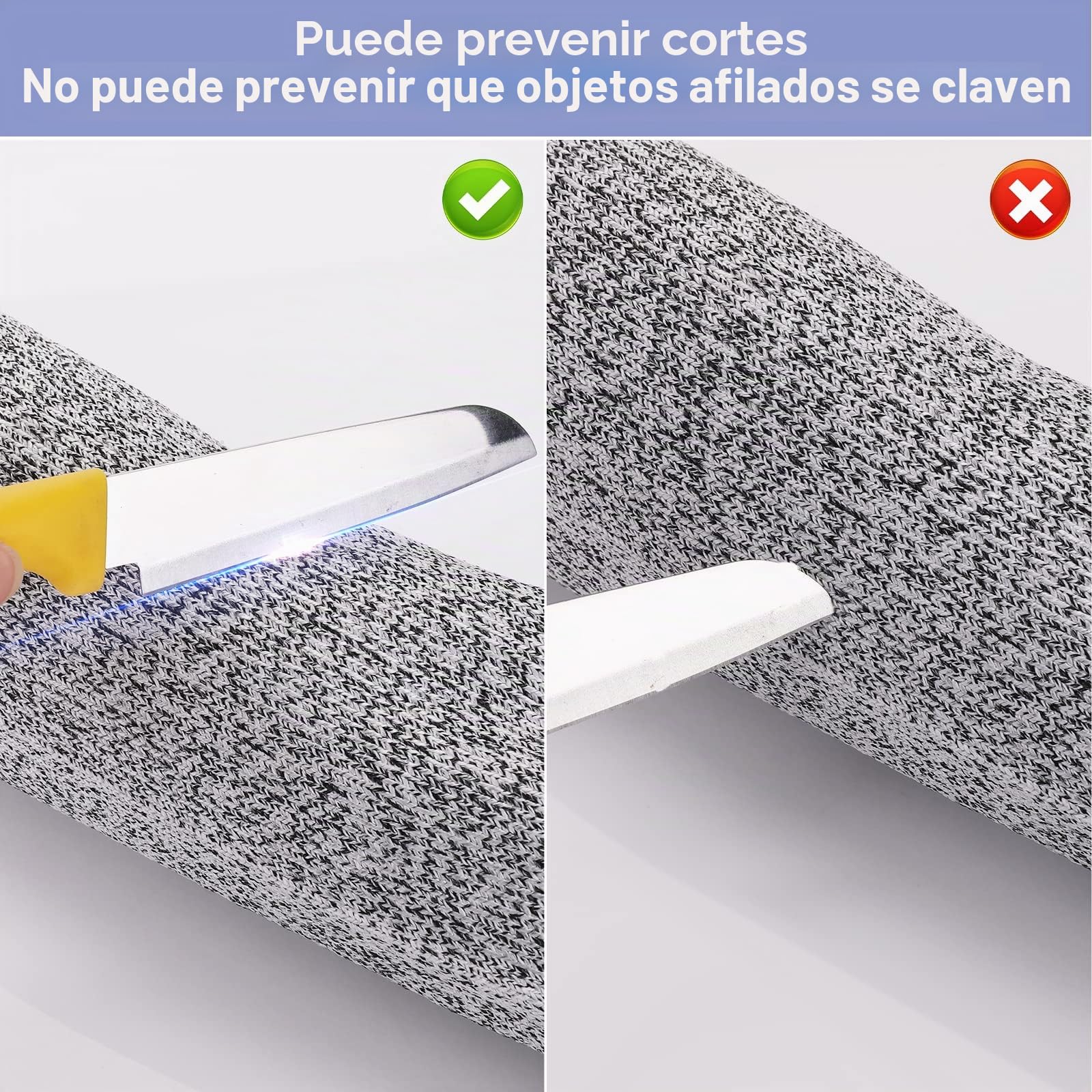 Mangas Protectora para el Antebrazo Nivel 5 Protección para el Brazo Evita Arañazos Manga de Trabajo de Punto con Orificio para el Pulgar Protección para el Brazo para Cocinar Tallar yHacer Jardinería